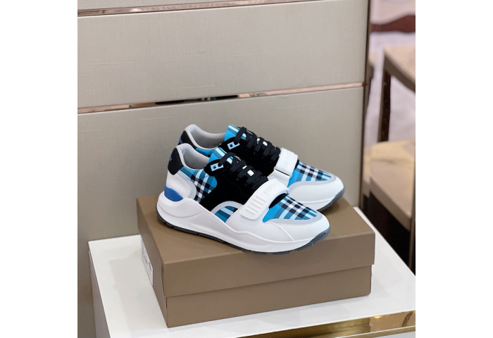 Bur*berry Vintage Check, Leather and Mesh Sneakers