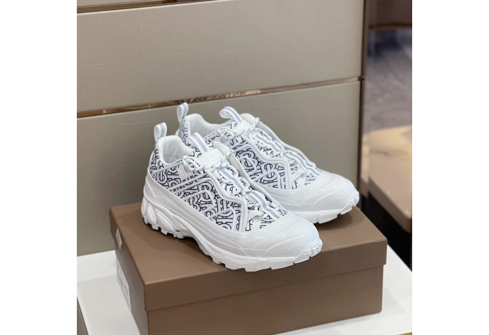 Bur*berry Check Cotton Arthur Sneakers