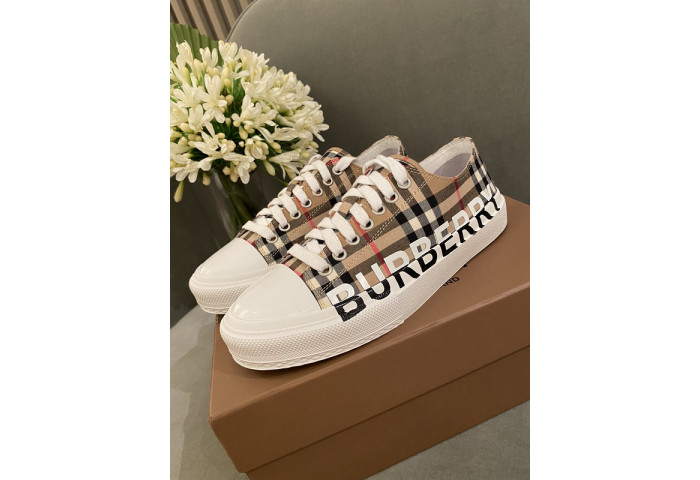 Bur*berry Vintage Check Cotton Sneakers