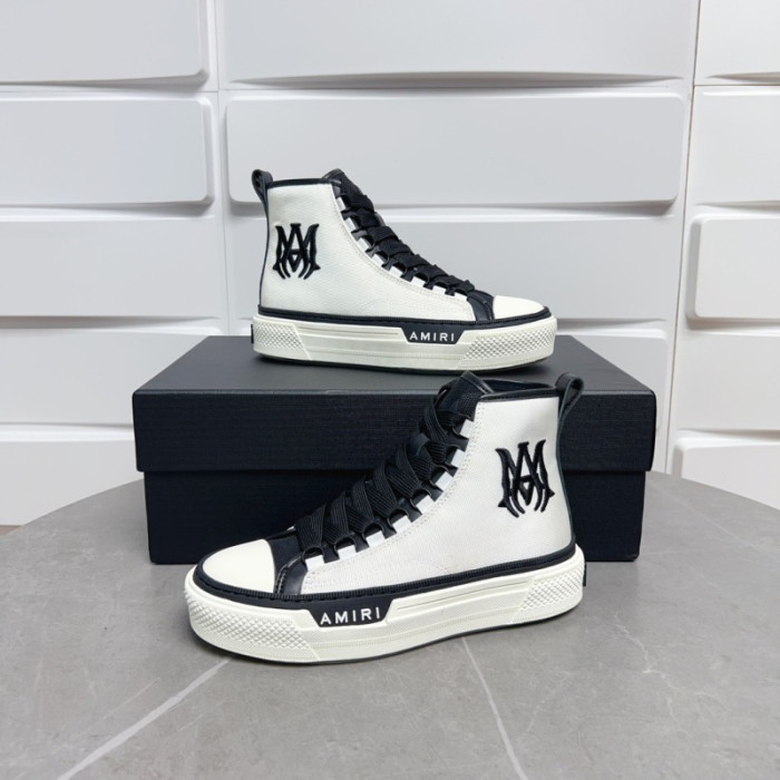 Amiri* Appliquéd Leather and Canvas Sneakers