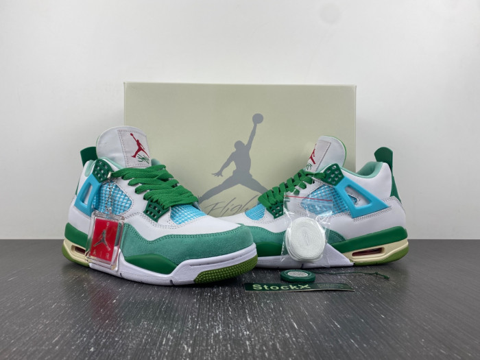 nike sb x air jordan 4 "bulbasaur" custom