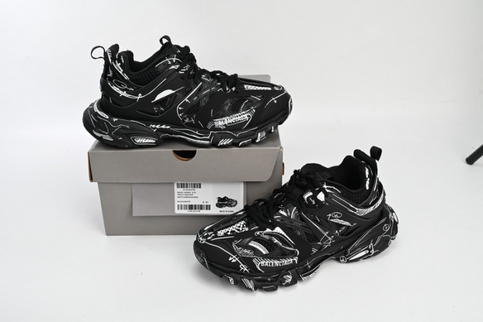 belanciaga Tess S.Black Black-And-White Painting 542023 W3SR2 2315