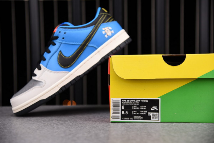 instant skateboards x nike sb dunk low shoes cz5128-400