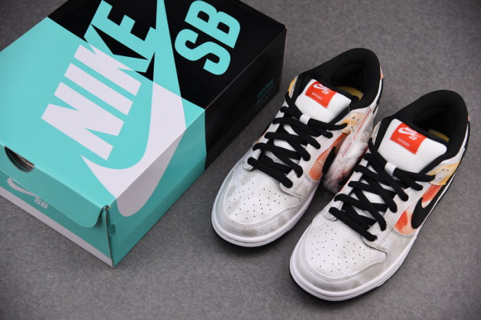 nike sb dunk low raygun tie-dye white - bq6832-101