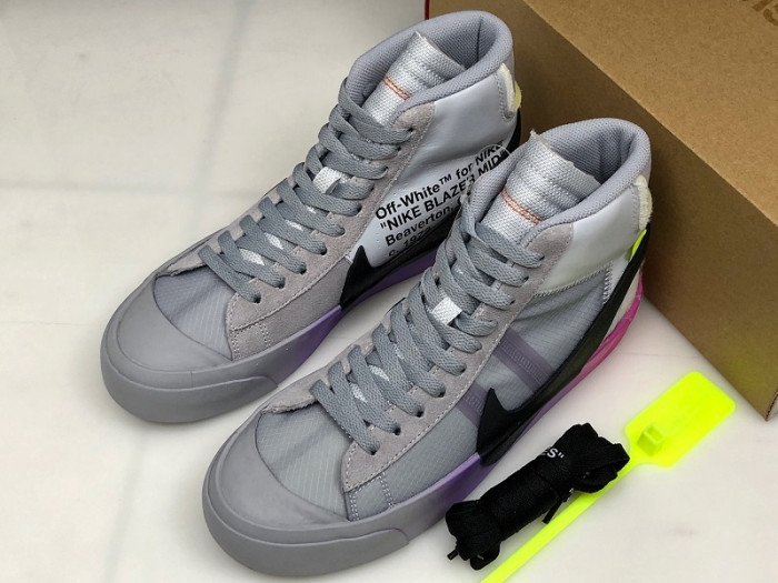 nike blazer mid ow wolf grey serena "queen" aa3832-002