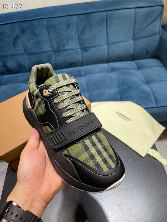 Bur*berry Vintage Check, Leather and Mesh Sneakers