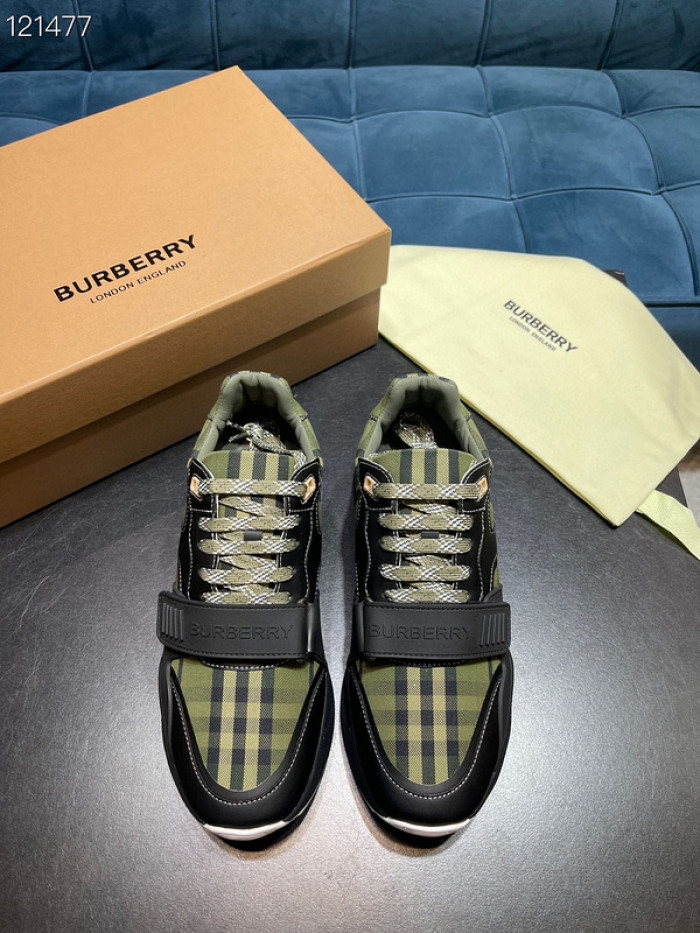Bur*berry Vintage Check, Leather and Mesh Sneakers