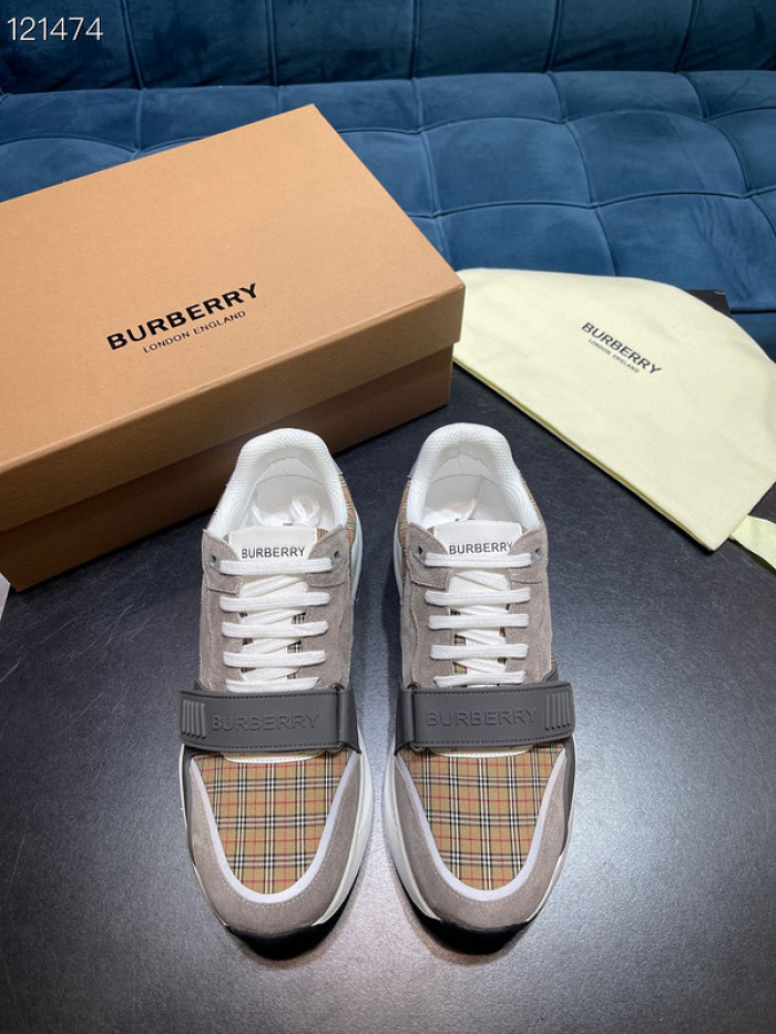 Bur*berry Vintage Check, Leather and Mesh Sneakers