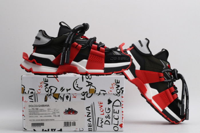 mixed-material space sneakers