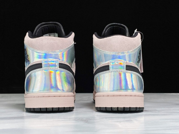 air jordan 1 mid wmns iridescent bq6472-602