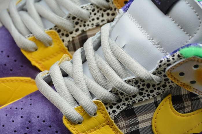 nike sb dunk low pro iw purple/yellow-violet-pink 318403-137