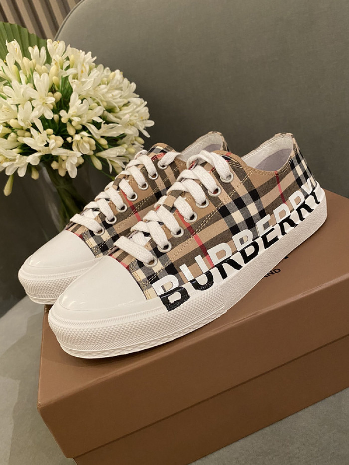 B**rry vintage check cotton sneakers