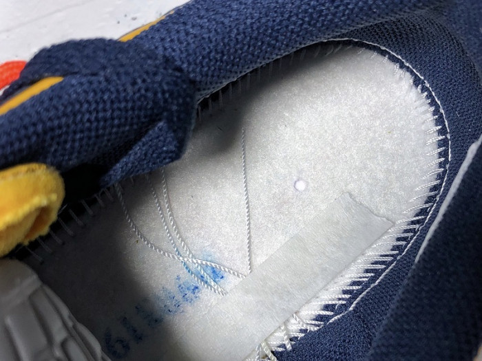 off white nike dunk low university gold midnight navy ct0856-700