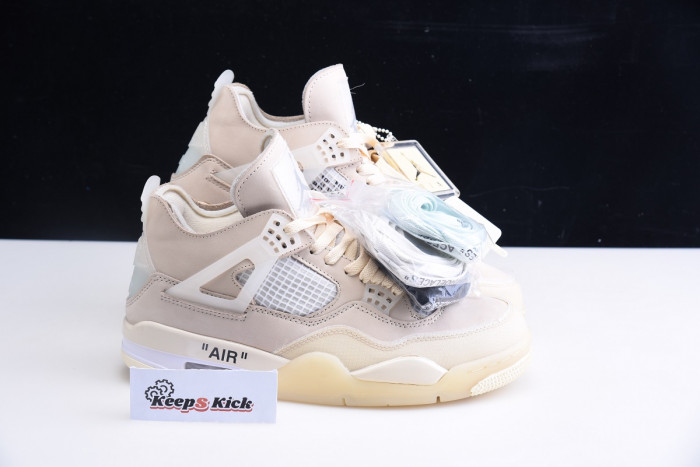 off white air jordan 4 sail cv9388-100