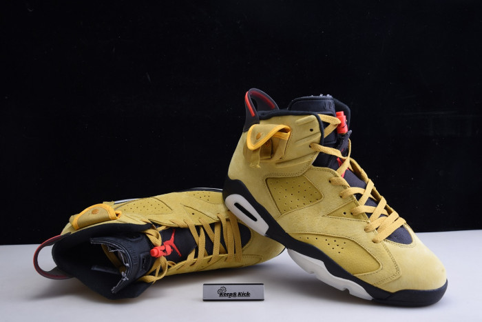 travis scott x air jordan 6 wheat yellow cn1084-300