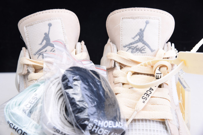 off white air jordan 4 sail cv9388-100