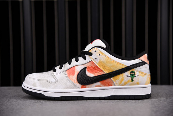 nike sb dunk low raygun tie-dye white - bq6832-101